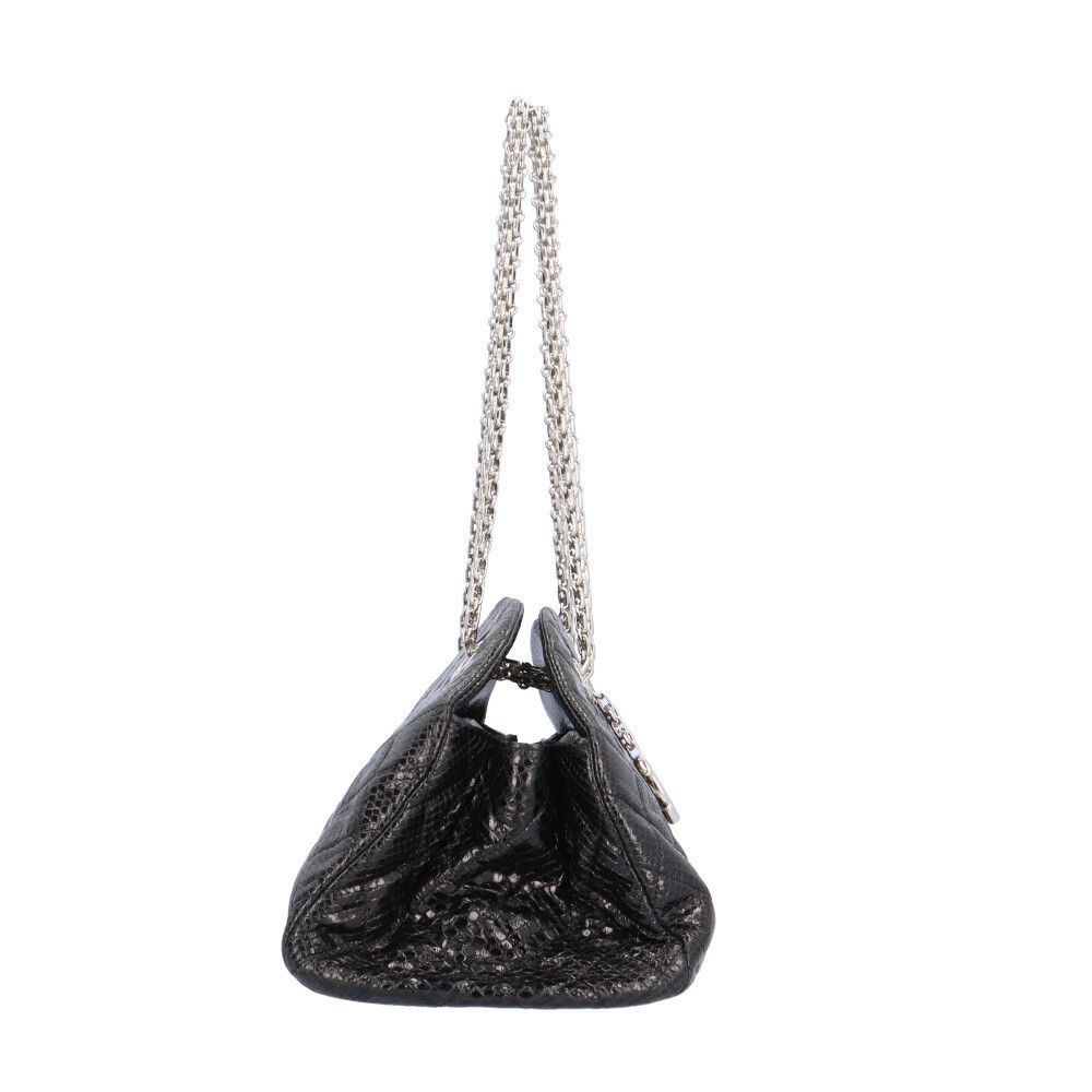 Chanel Python Shoulder Bag Black - image 4